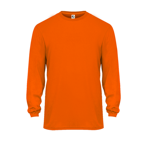 Badger Sport C2 L/S Tee, Sizes 2XL-4XL (510400-002108), Color 'Safety Orange'